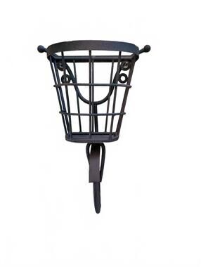 Vintage Style Wall Mounted Iron Bike with Basket Hook